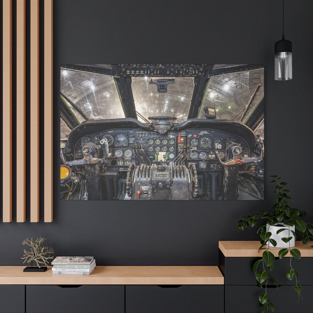 Douglas C-124 Globemaster II – Vintage Aircraft Instrument Panel Wall Art