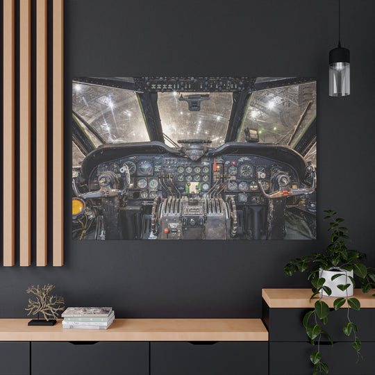 Douglas C-124 Globemaster II – Vintage Aircraft Instrument Panel Wall Art