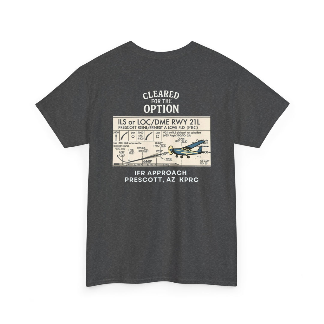 Cleared for the Option Aviation Graphic T-Shirt – KPRC IFR Approach