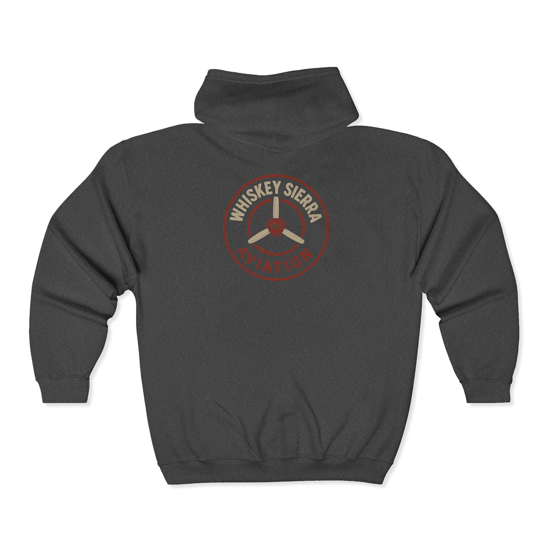 Whiskey Sierra Aviation Logo Zippered Hoodie