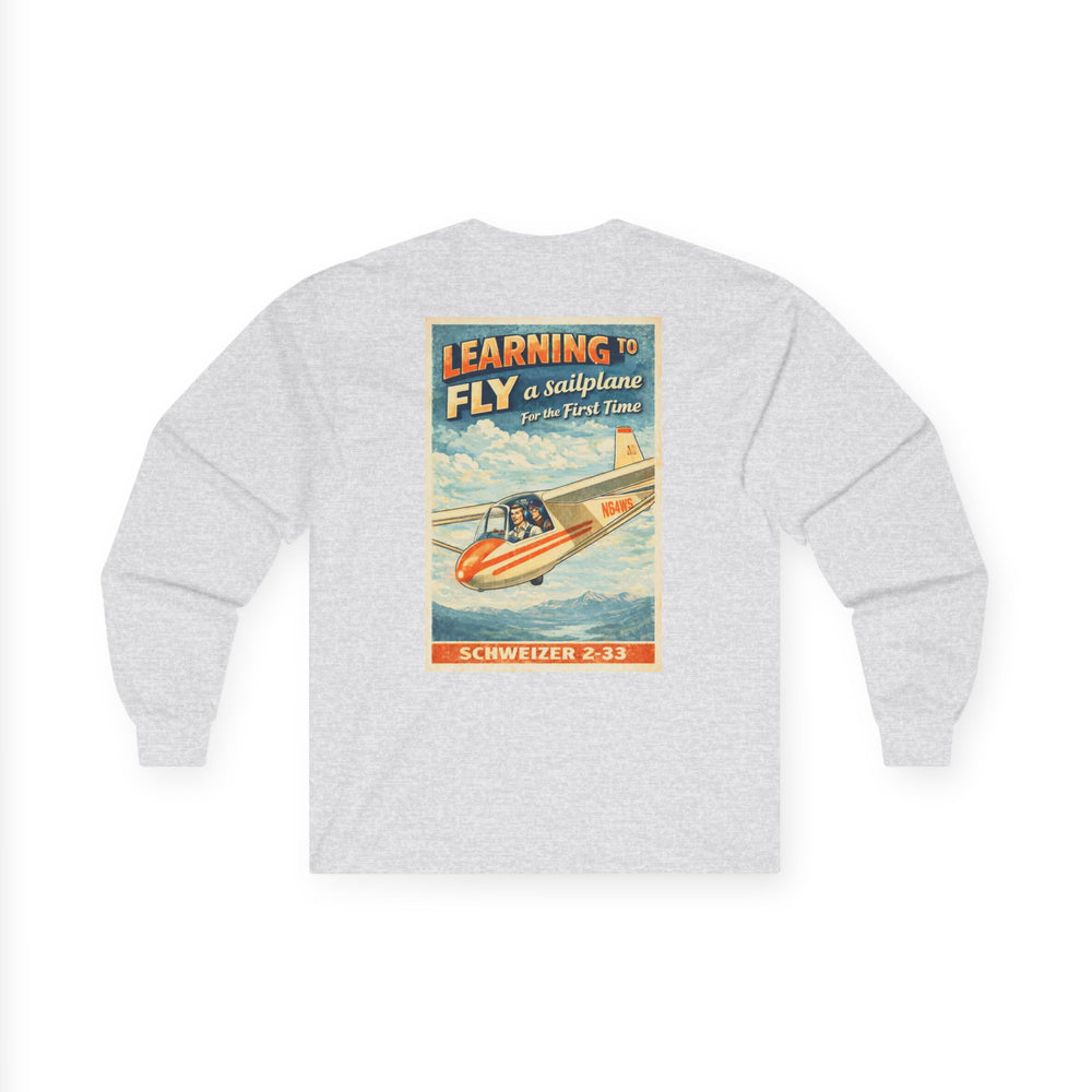 Vintage Aviation Long Sleeve T-Shirt – Sailplanes “Learning to Fly”