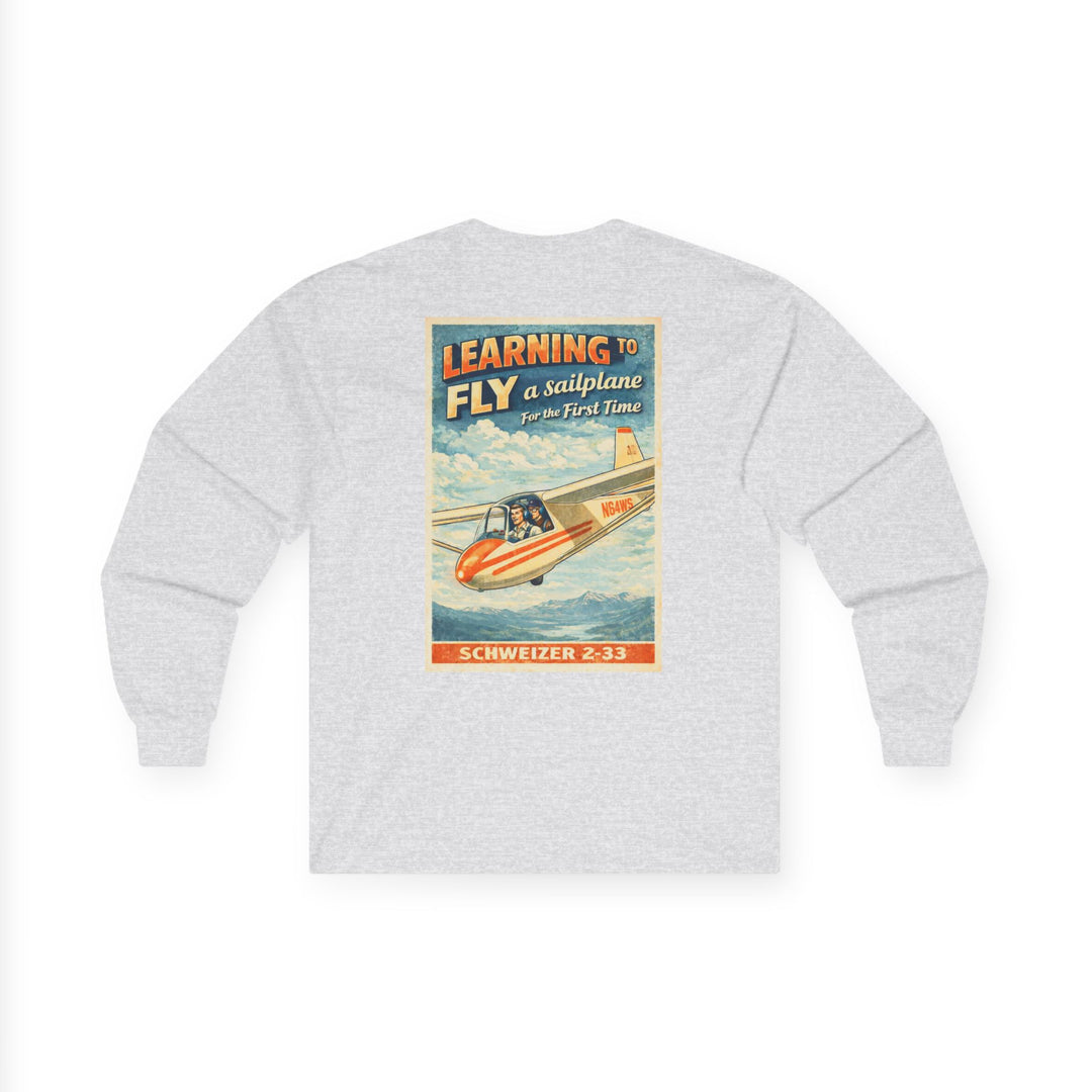 Vintage Aviation Long Sleeve T-Shirt – Sailplanes “Learning to Fly”