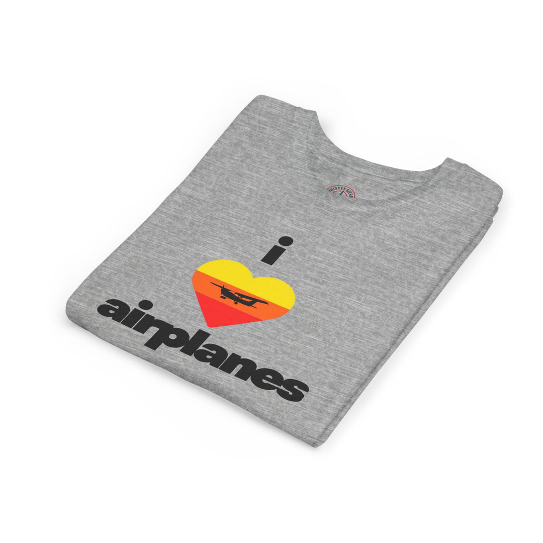 I Love Airplanes Youth T-Shirt