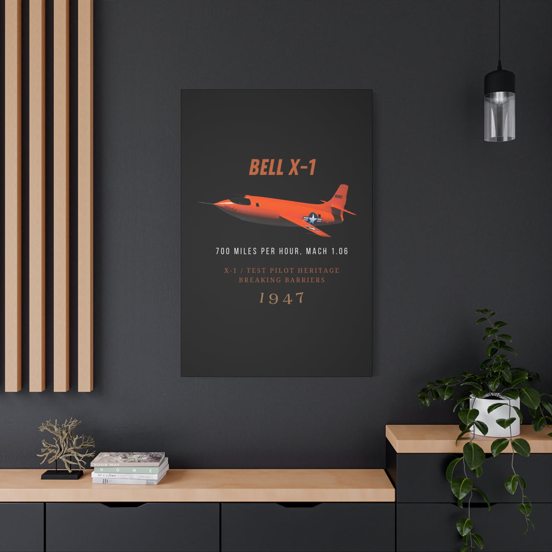 Bell X-1 Vintage Aircraft– Aviation Canvas Wall Art | Pilot & Airport Artwork