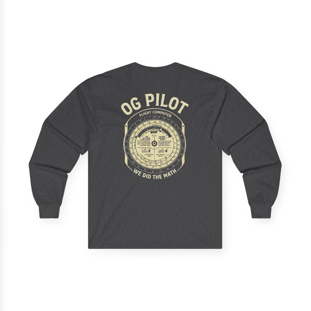 OG Pilot Vintage Flight Computer Aviation Long Sleeve T-Shirt
