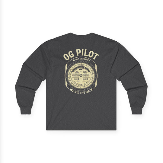 OG Pilot Vintage Flight Computer Aviation Long Sleeve T-Shirt