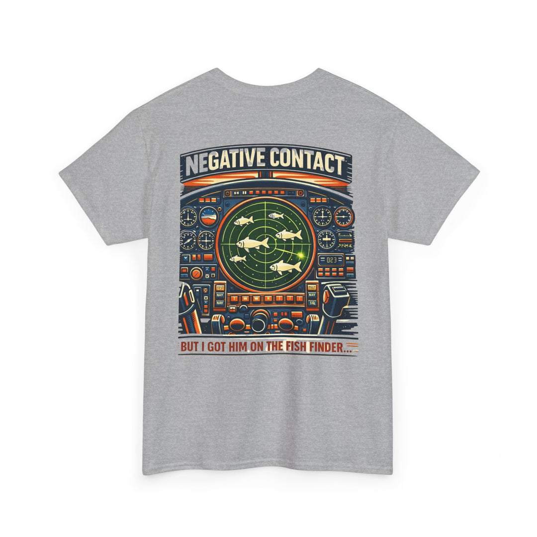 Aviation Humor Graphic T-Shirt – Radar “Negative Contact” Fish Finder