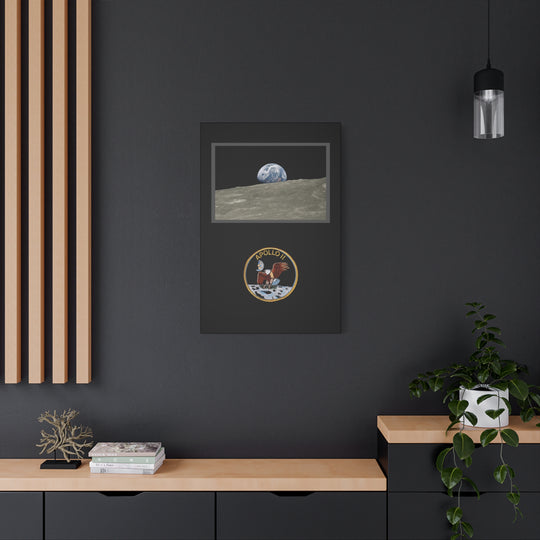 Apollo 11 Earthrise– Aviation Canvas Wall Art | Pilot & Airport Artwork