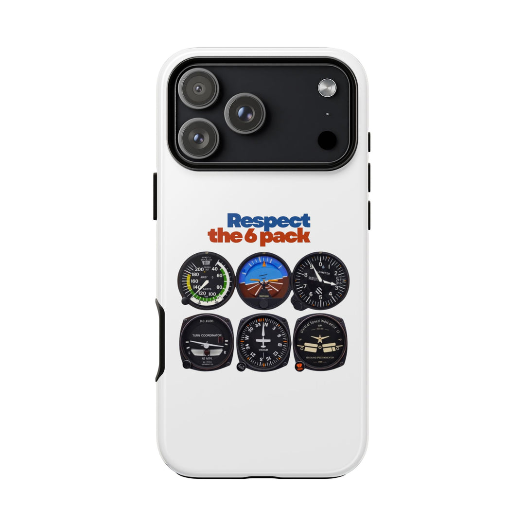 Respect Aviation Phone Case — Pilot Instrument Panel Design