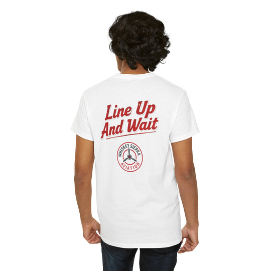 Line Up and Wait – Aviation Graphic Tee