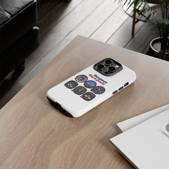 Respect Aviation Phone Case — Pilot Instrument Panel Design