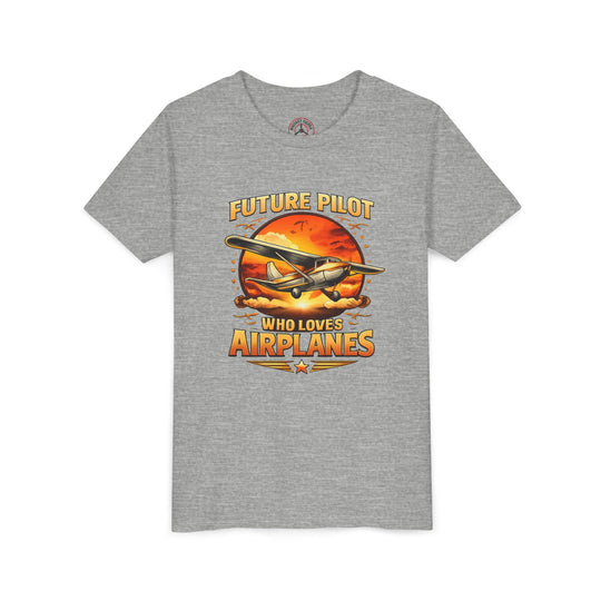 Future Pilot Who Loves Airplanes Youth T-Shirt