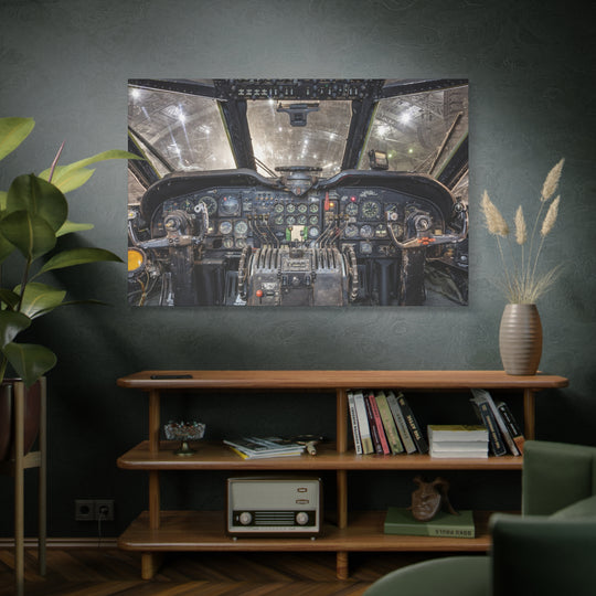 Douglas C-124 Globemaster II – Vintage Aircraft Instrument Panel Wall Art