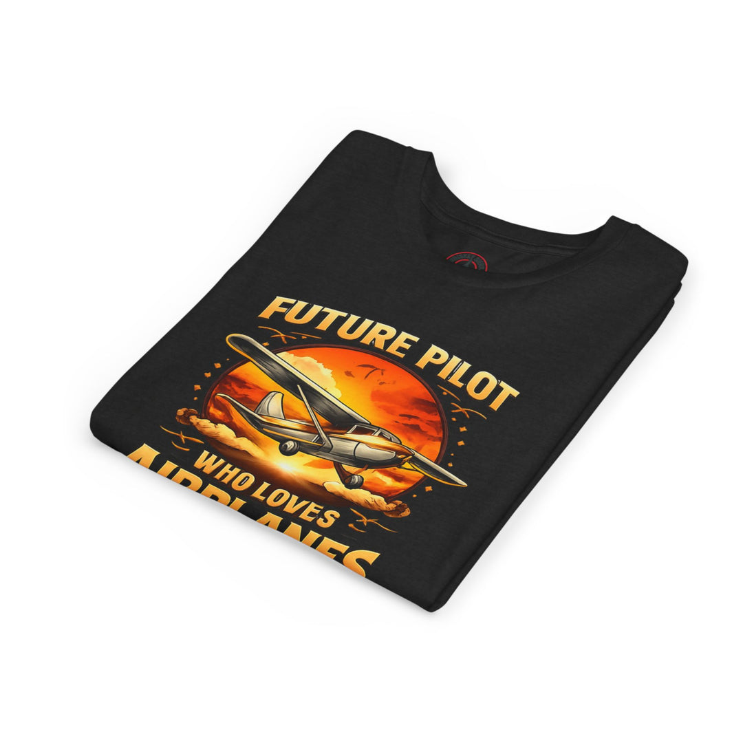 Future Pilot Who Loves Airplanes Youth T-Shirt