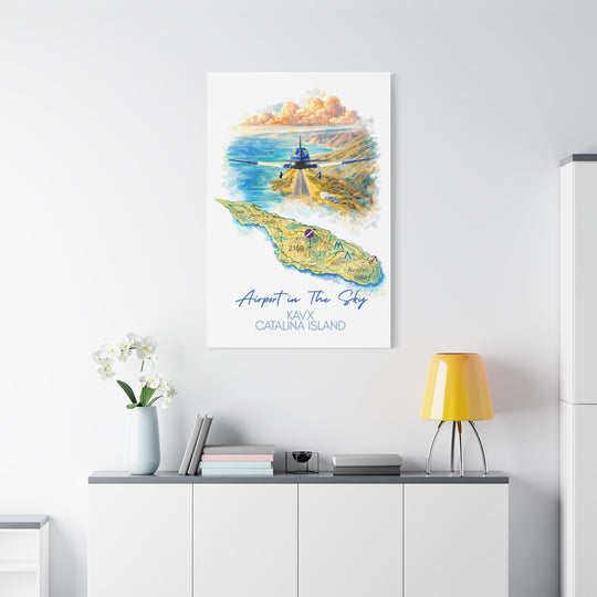 Catalina Island KAVX “Airport in the Sky” – Aviation Canvas Wall Art | Pilot & Airport Artwork