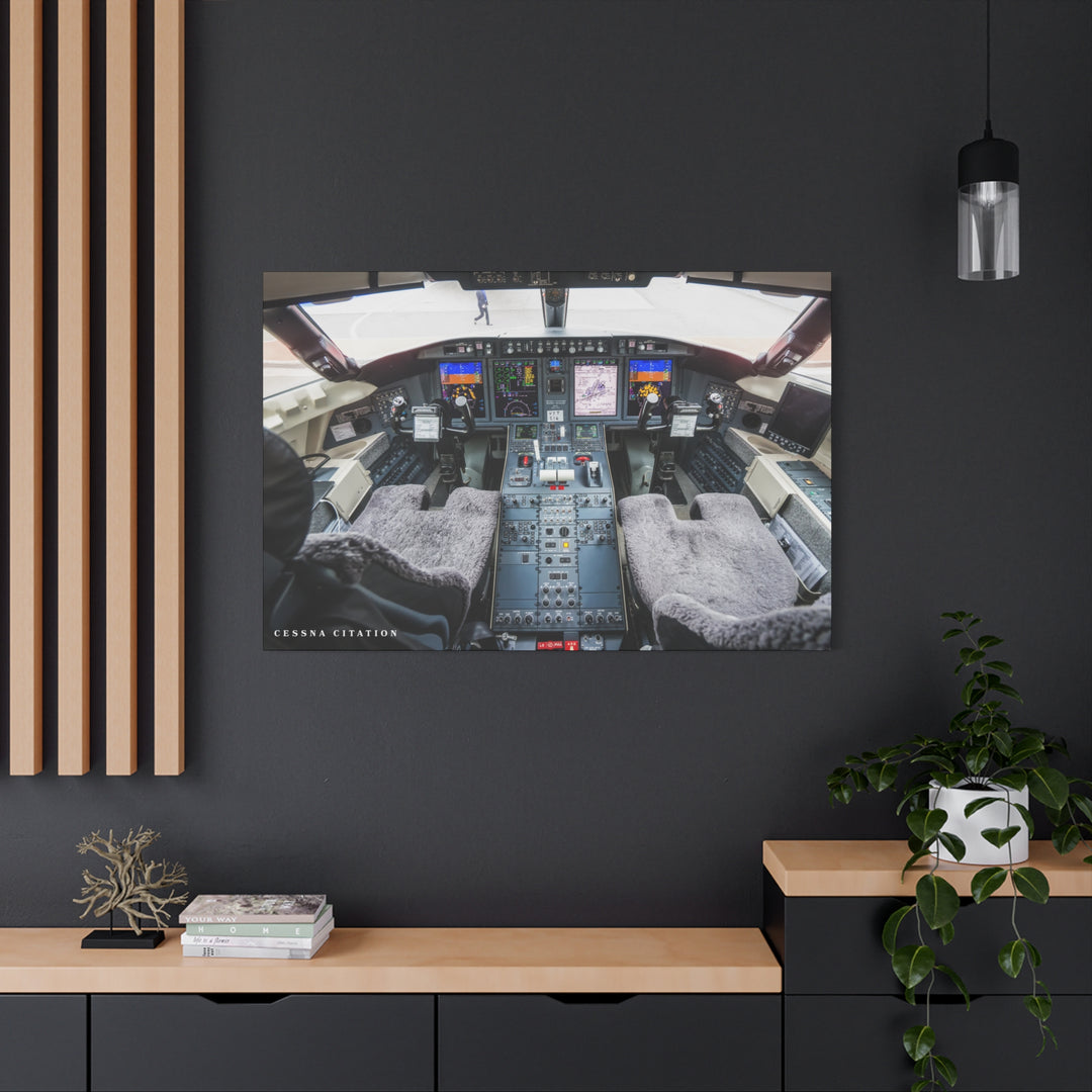 Cessna Citation Cockpit – Aviation Canvas Wall Art | Pilot & Airport Artwork