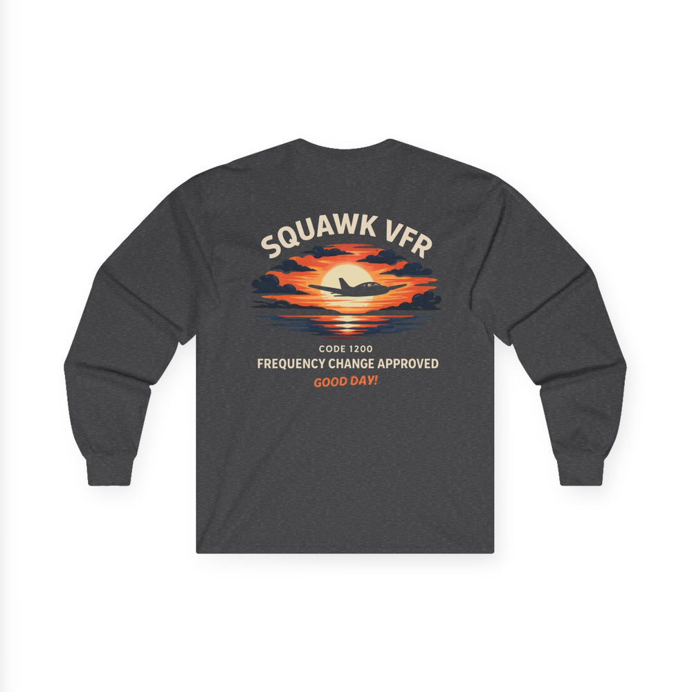 Squawk VFR Aviation Long Sleeve T-Shirt – Code 1200