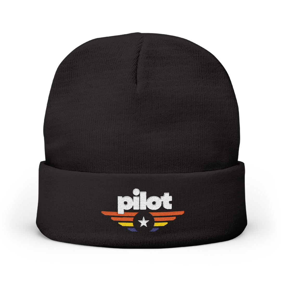 Pilot Embroidered Pilot Beanie - Vintage Wings Aviation Hat