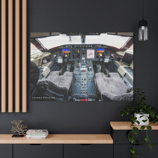 Cessna Citation Cockpit – Aviation Canvas Wall Art | Pilot & Airport Artwork