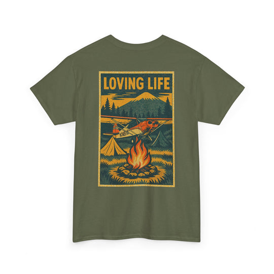 Loving Life Camping Aviation Graphic T-Shirt