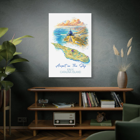 Catalina Island KAVX “Airport in the Sky” – Aviation Canvas Wall Art | Pilot & Airport Artwork