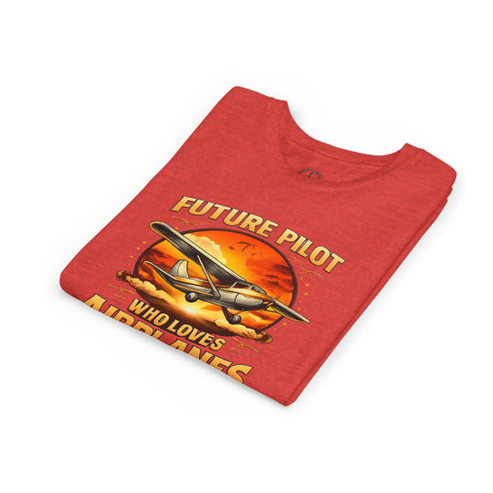 Future Pilot Who Loves Airplanes Youth T-Shirt