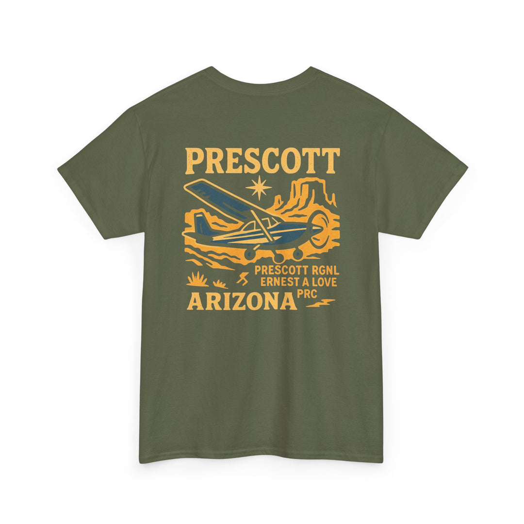 Prescott Regional Airport Aviation Graphic T-Shirt – PRC Thumb Butte Vintage