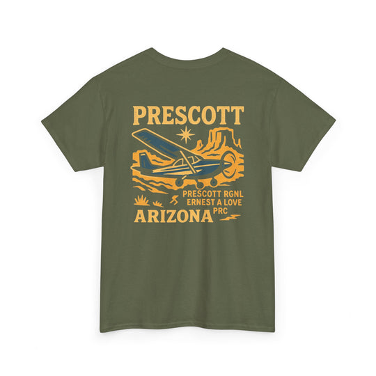 Prescott Regional Airport Aviation Graphic T-Shirt – PRC Thumb Butte Vintage