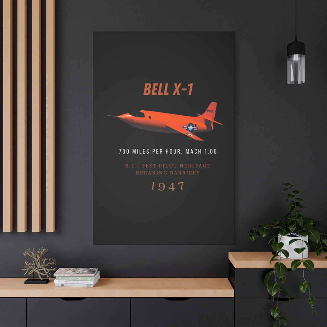 Bell X-1 Vintage Aircraft– Aviation Canvas Wall Art | Pilot & Airport Artwork