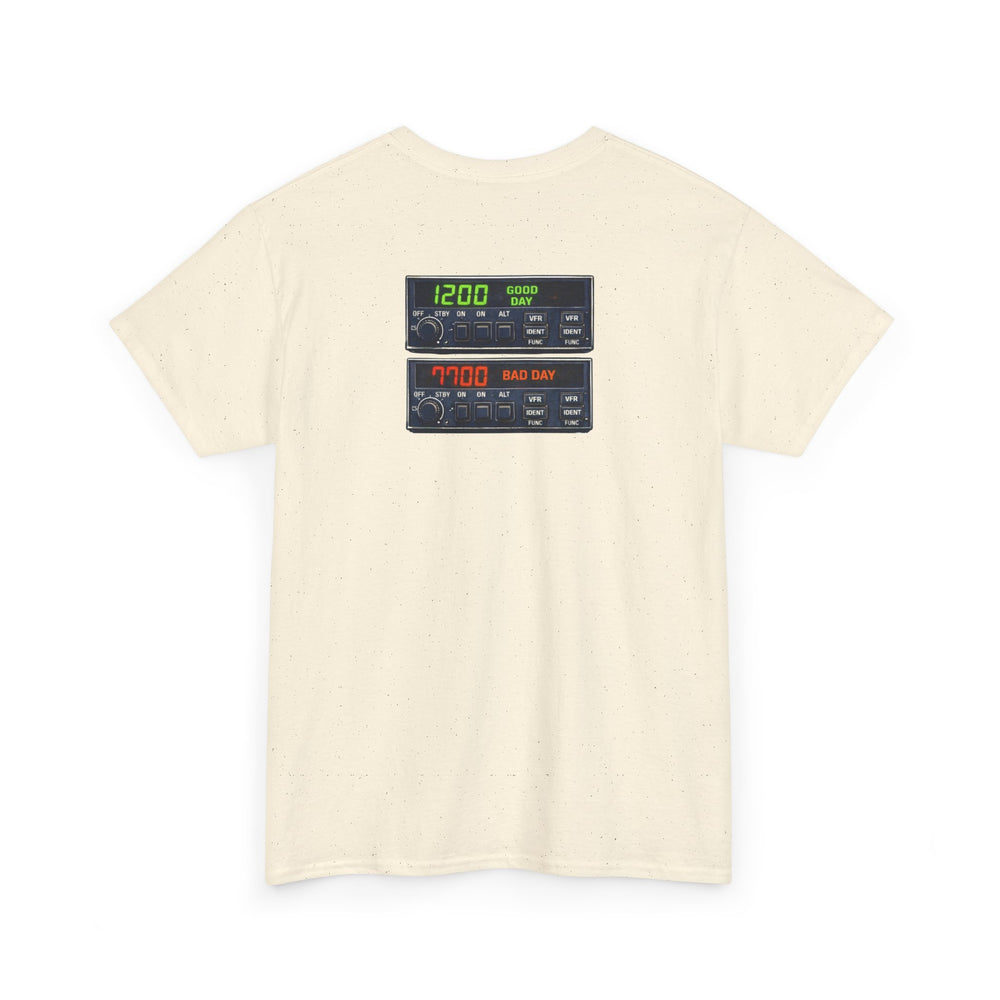 Transponder Aviation Graphic T-Shirt – 1200 Good Day / 7700 Bad Day