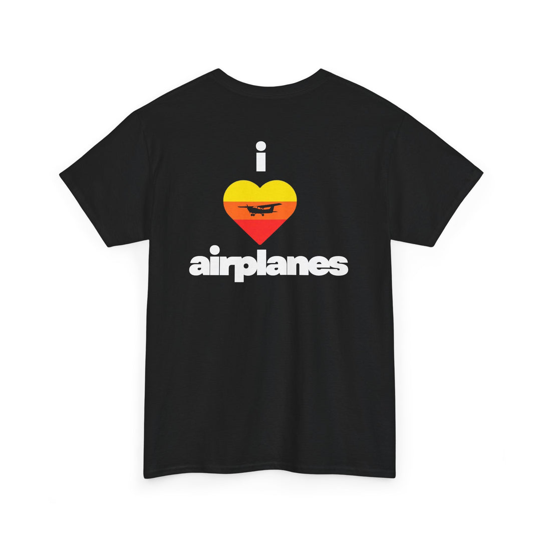I Love Airplanes Aviation Graphic T-Shirt