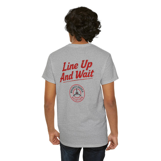 Line Up and Wait – Aviation Graphic Tee