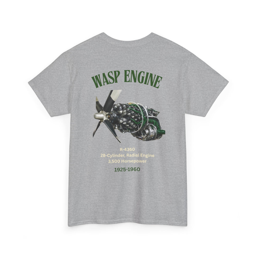 Pratt & Whitney R-4360 “Wasp Major” Radial Engine Aviation Graphic T-Shirt