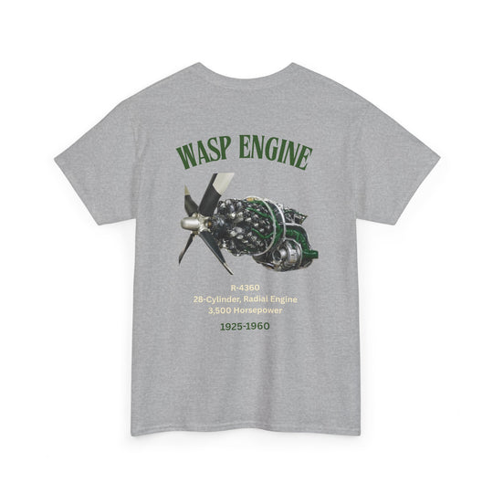 Pratt & Whitney R-4360 “Wasp Major” Radial Engine Aviation Graphic T-Shirt
