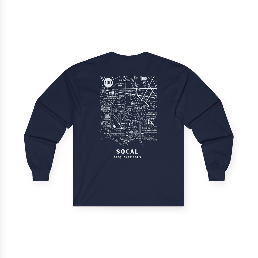 SoCal Airspace Aviation Long Sleeve T-Shirt – Sectional Map