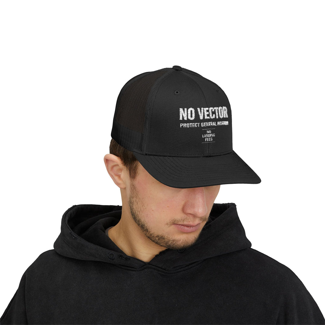 No Vector Snapback Trucker Cap