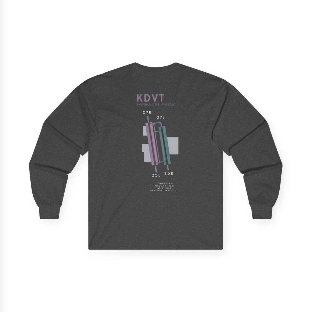 Deer Valley Airport Aviation Long Sleeve T-Shirt – KDVT Airfield Diagram
