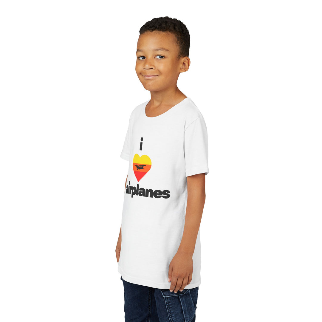 I Love Airplanes Youth T-Shirt