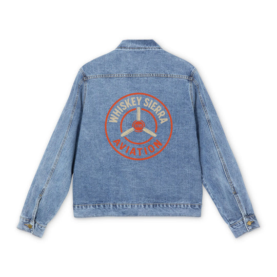 Denim Jacket — Whiskey Sierra Aviation Patch Back