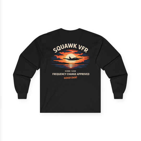 Squawk VFR Aviation Long Sleeve T-Shirt – Code 1200