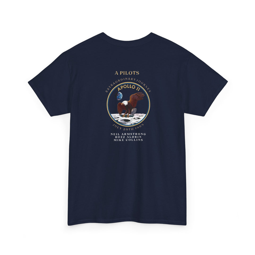 Apollo 11 Moon Mission Aviation Graphic T-Shirt – July 20, 1969