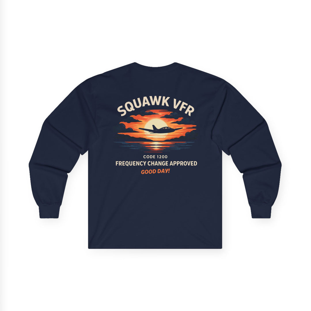 Squawk VFR Aviation Long Sleeve T-Shirt – Code 1200