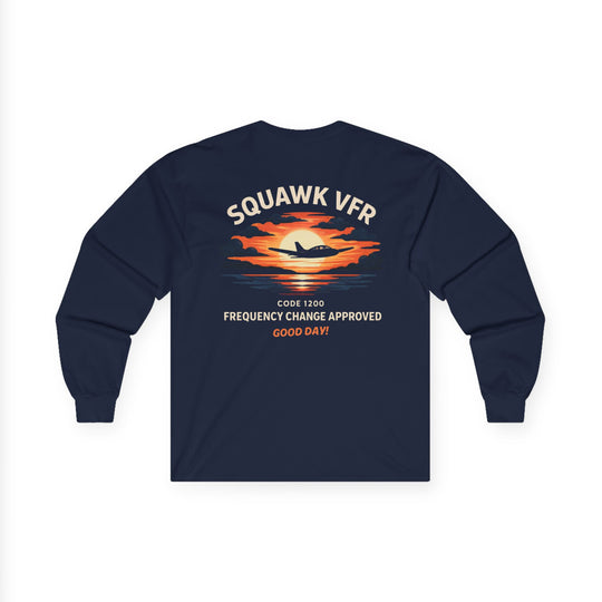 Squawk VFR Aviation Long Sleeve T-Shirt – Code 1200