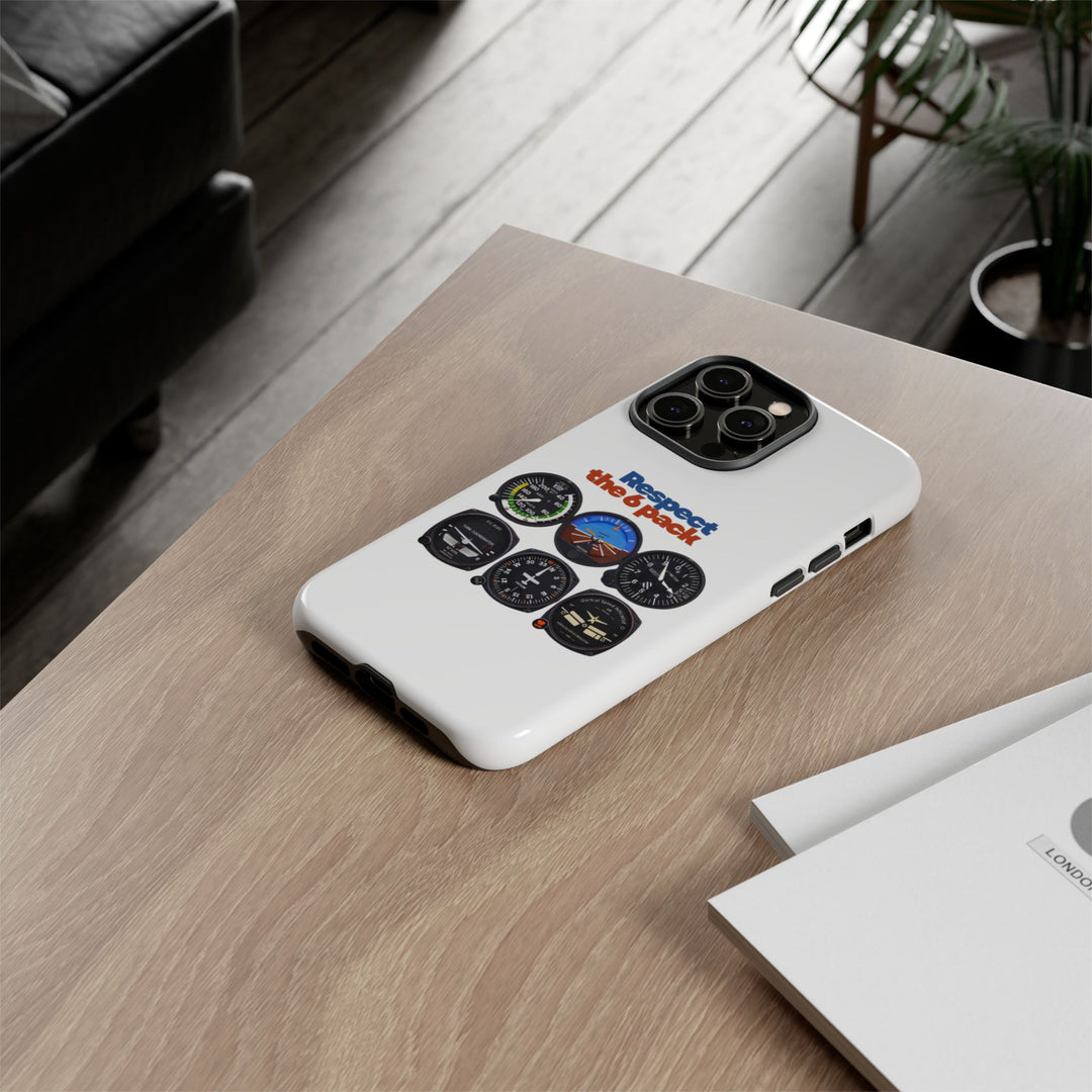 Respect Aviation Phone Case — Pilot Instrument Panel Design