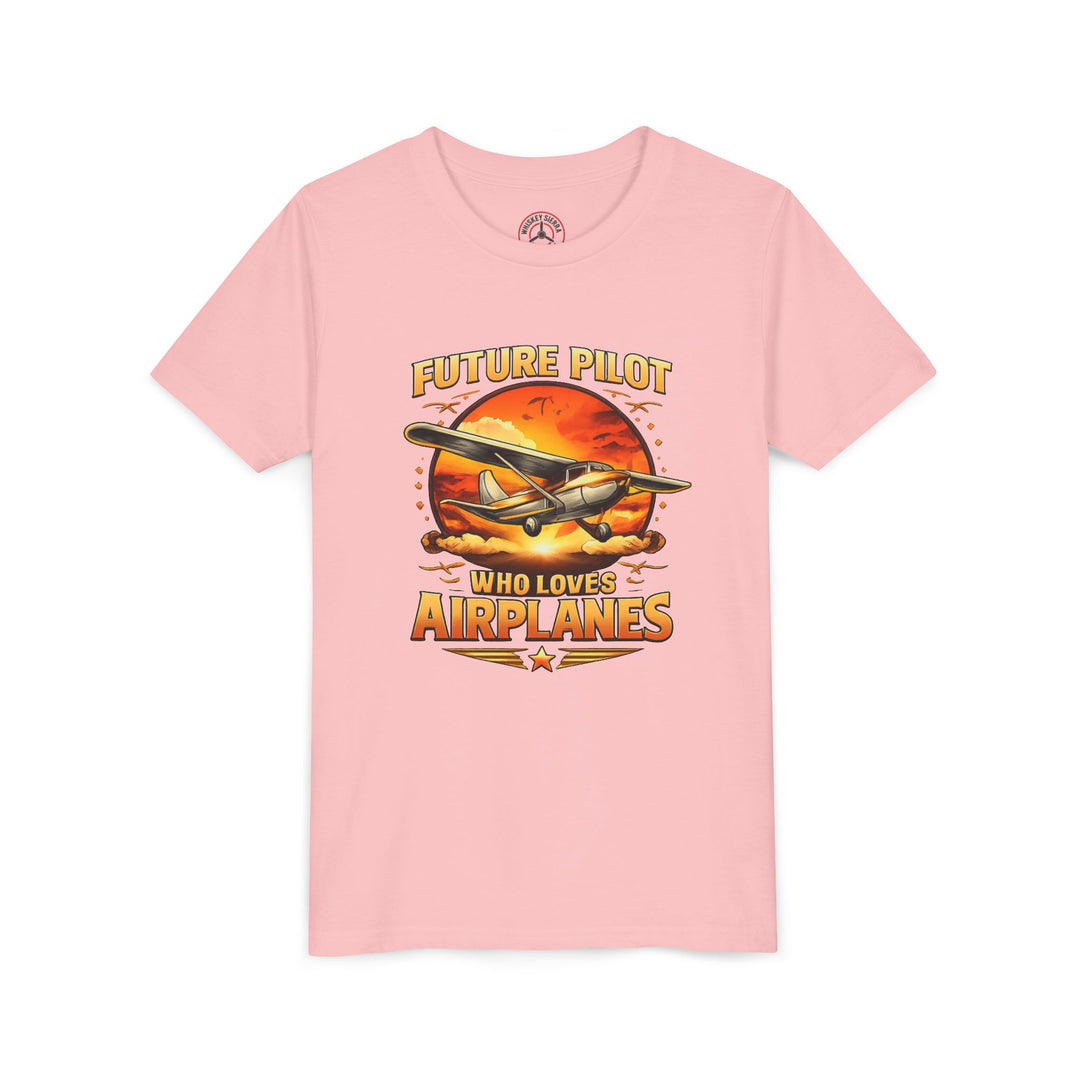 Future Pilot Who Loves Airplanes Youth T-Shirt