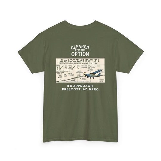 Cleared for the Option Aviation Graphic T-Shirt – KPRC IFR Approach
