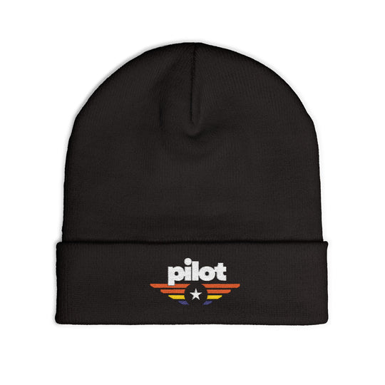Pilot Embroidered Pilot Beanie - Vintage Wings Aviation Hat