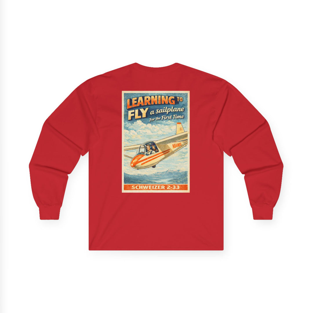 Vintage Aviation Long Sleeve T-Shirt – Sailplanes “Learning to Fly”