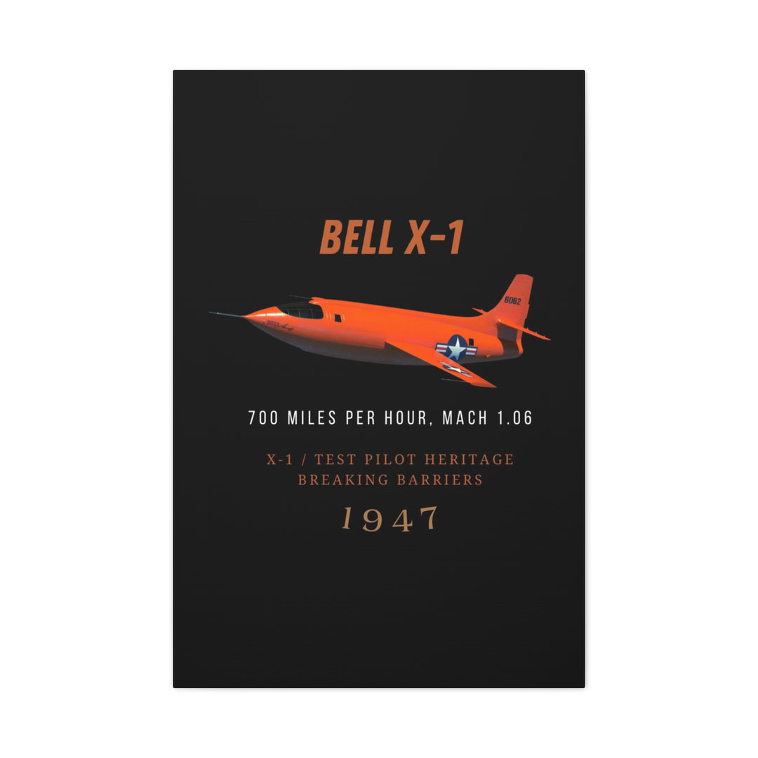 Bell X-1 Vintage Aircraft– Aviation Canvas Wall Art | Pilot & Airport Artwork