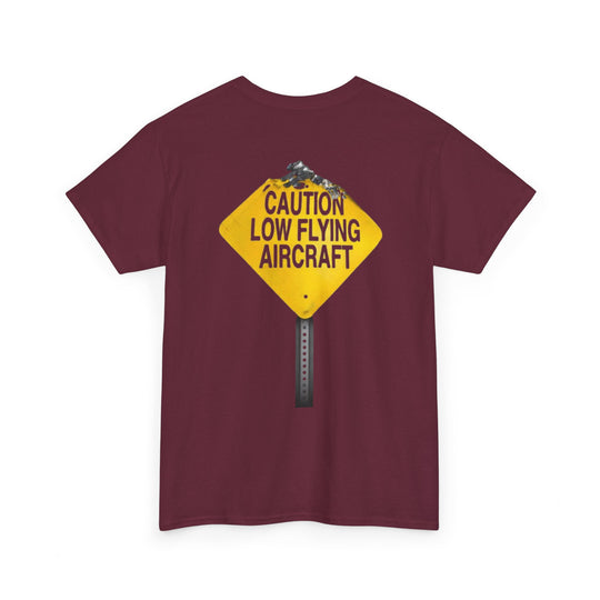 Caution Low Flying Aircraft Aviation Graphic T-Shirt